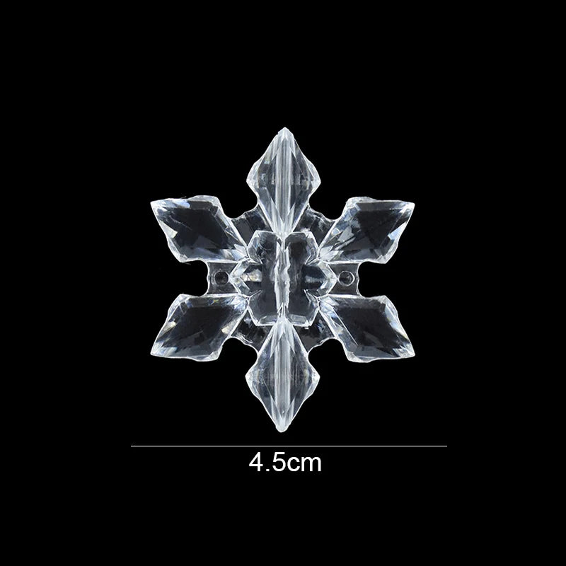10Pcs Acrylic Snowflake Christmas Ornaments – Tree Pendants Christmas Ornaments Babs B03 (1)
