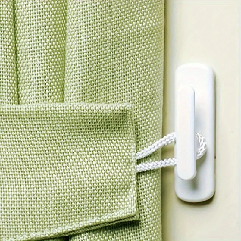No-Drill Adhesive Curtain Holdback Hooks – Door & Shower Curtain Holdback Hooks Babs