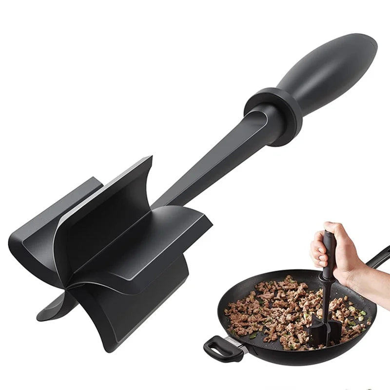 5-Blade Meat Chopper Masher – Heat Resistant ABS Kitchen Tool Meat Chopper Tool Babs