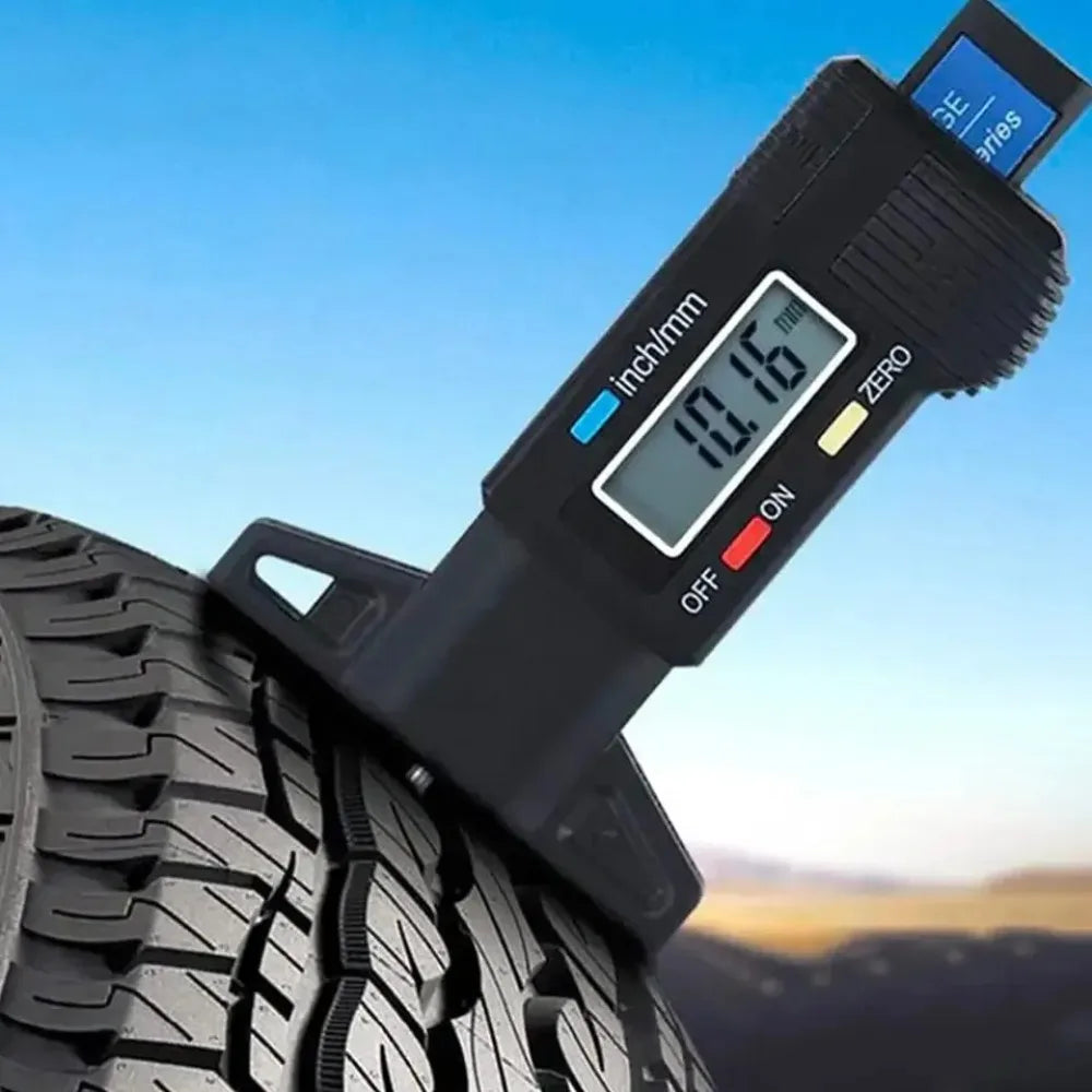 Digital Tire Tread Depth Gauge 0-25mm LCD Caliper Tool Tire Tread Gauge Babs