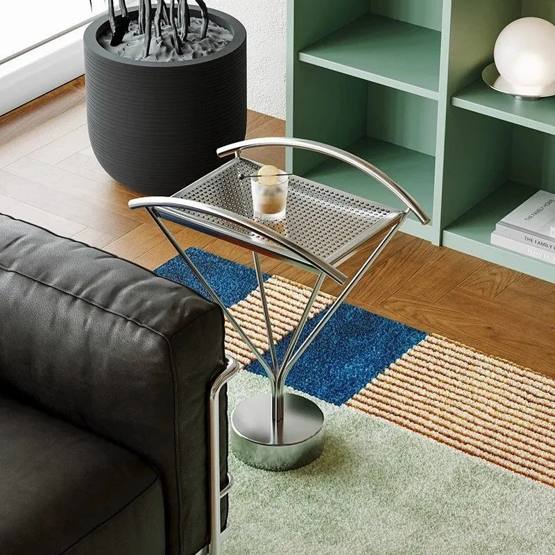 Modern Stainless Steel Coffee Table – Minimalist Living Room Side Table Coffee Side Table Babs