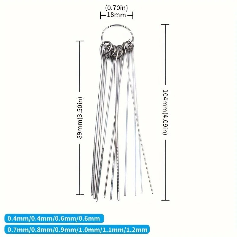 10-Pc Stainless Steel Shower Head Cleaning Brush Set Shower Cleaning Brush Babs