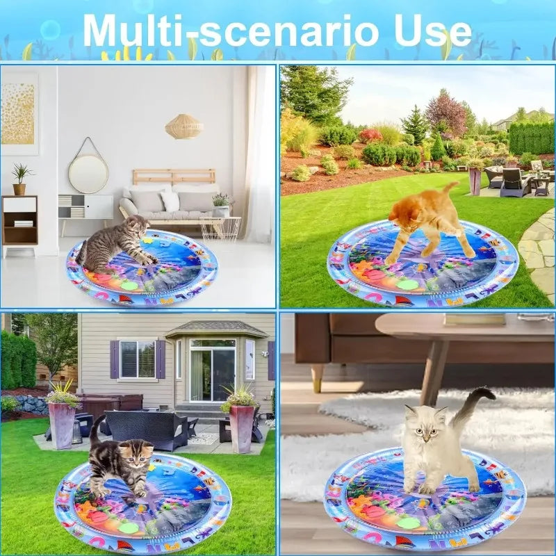 Inflatable PVC Water Play Mat for Cats, Pets & Babies Pet Water Play Mat Babs