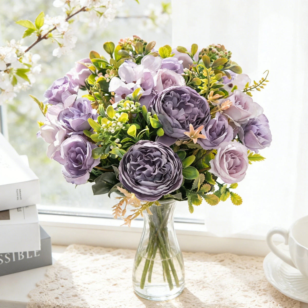Silk Peony Artificial Flowers – Bridal Bouquet & Home Decor Artificial Flowers Babs