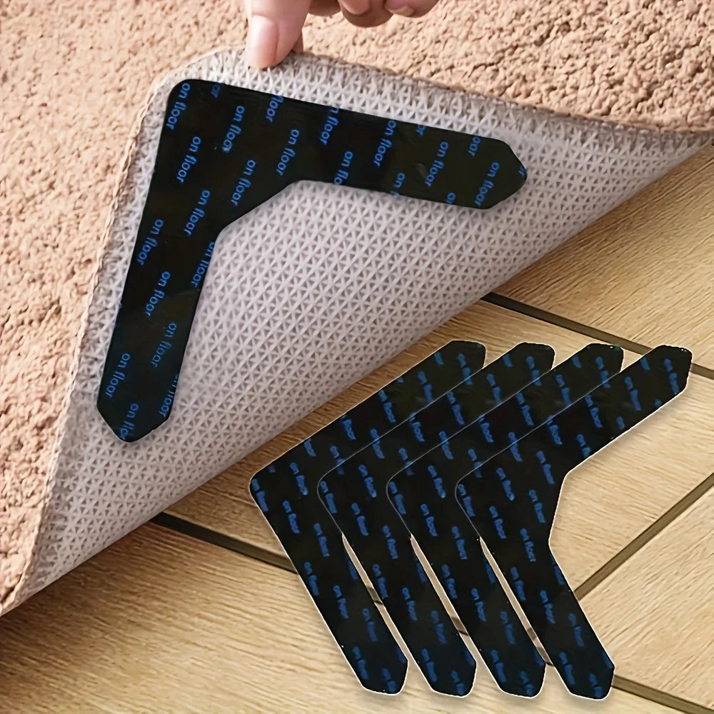 Reusable Anti-Slip Rug Grippers 12/24 Pcs – Washable Tape Rug Gripper Pads Babs