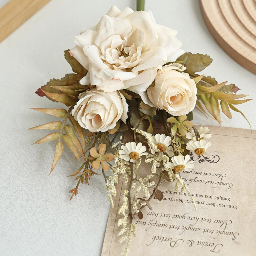 Artificial Silk Peony Rose Bouquet – Wedding & Home Décor Artificial Flower Bouquet Babs