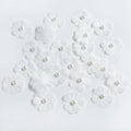 Pearl Artificial Silk Rose Heads 30/50 Pcs – Wedding & Home Decor Artificial Flower Heads Babs White 30Pcs