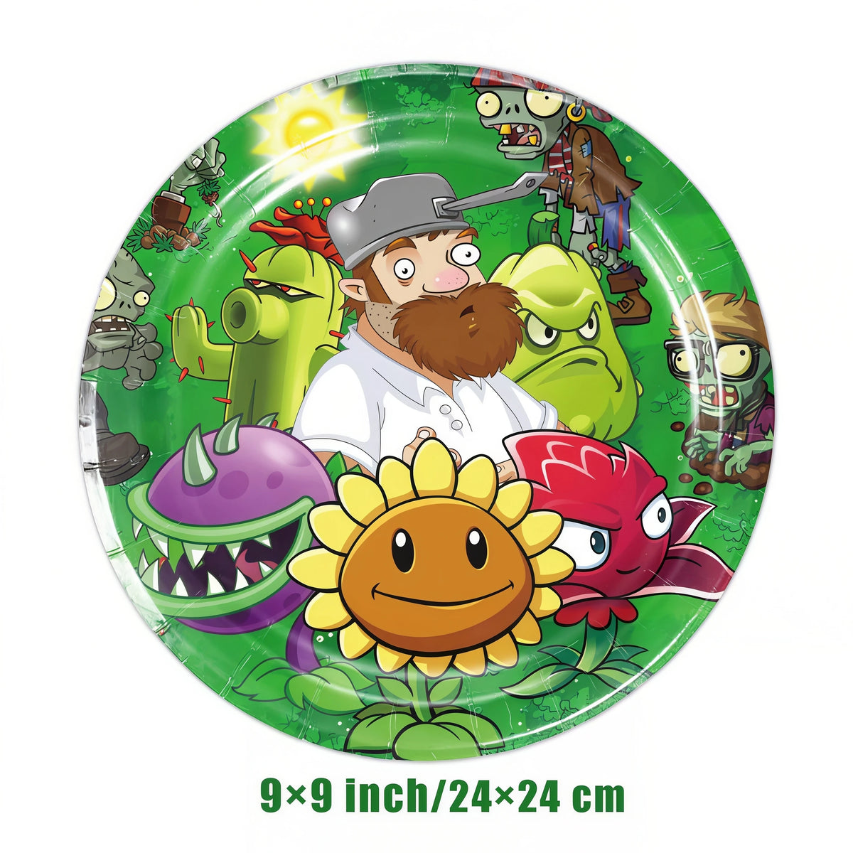 Plants vs. Zombies Birthday Party Decoration Kit Birthday Party Kit Babs 10pcs 9inch plates