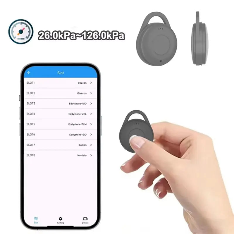 BLE 6.2 Bluetooth Beacon NRF54L – Barometer & Asset Tracker Bluetooth Beacon Tracker Babs