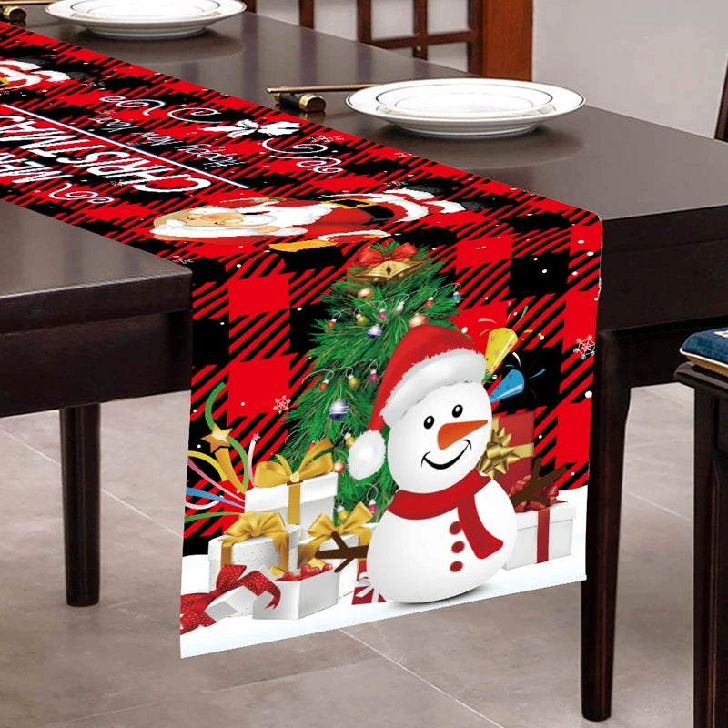 Christmas Table Runner – Festive Xmas Polyester Home Décor Christmas Table Runner Babs