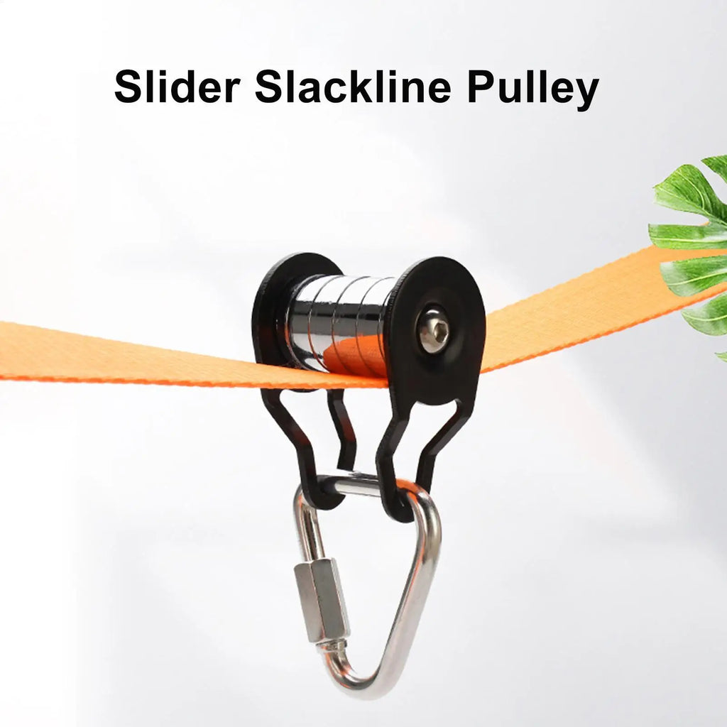 Zipline Pulley Slackline Kit – 200kg Capacity, Kids & Adults Zipline Pulley Kit Babs