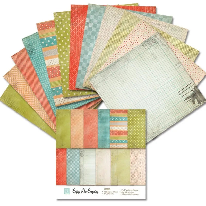 24-Sheet Craft Paper Pad – Scrapbooking, Origami & Card Making Craft Paper Pad Babs
