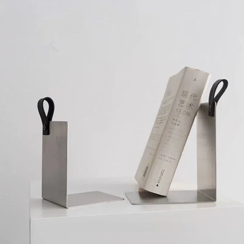 Stainless Steel Bookshelf – Modern Minimalist Desk Book Stand Desk Bookshelf Babs