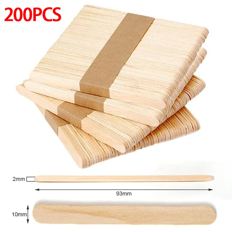 Wooden Popsicle Craft Sticks – 50 or 100 Pack | DIY & Decor Wooden Craft Sticks Babs 200pcs 93mm