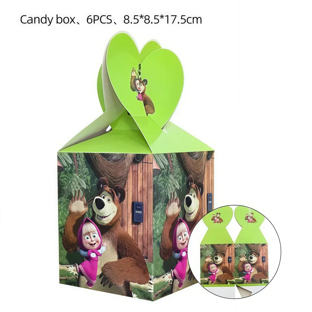 Bear Theme Kids Birthday Party Kit – Plates, Cups & Balloons