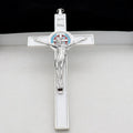 Saint Benedict Crucifix Cross Pendant – Catholic Zinc Alloy Charm Religious Charm Pendant Babs White 1pcs