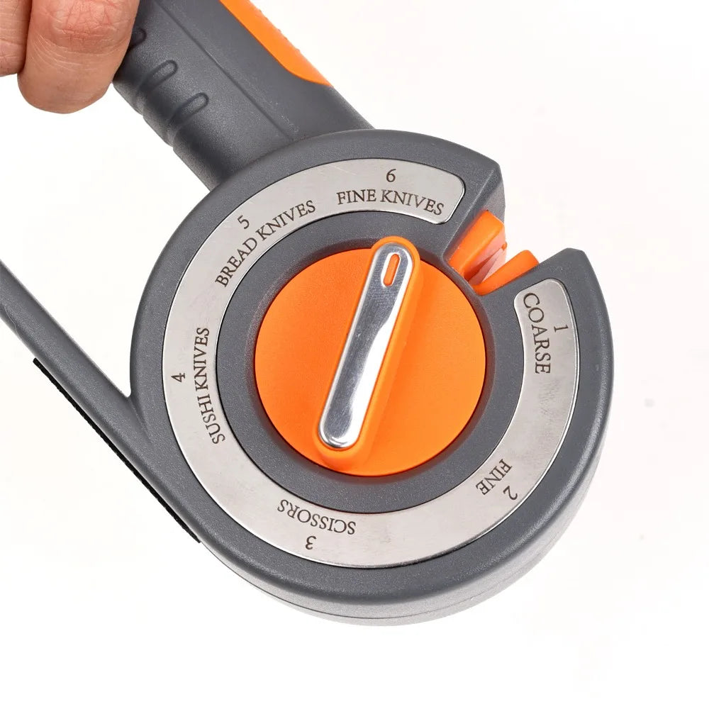 6-in-1 Diamond Knife Sharpener – Multi-Angle Manual Kitchen Tool Knife Sharpener Babs