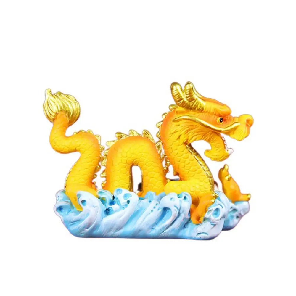 Resin Dragon & Phoenix Ornament – Chinese New Year Cake Decor Resin Figurine Babs Dragon