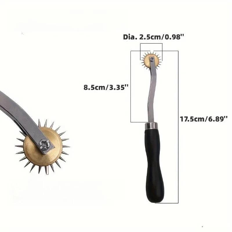 Leather Stitch Marking Wheel – Comfort Grip Pricking Tool Leather Craft Tool Babs