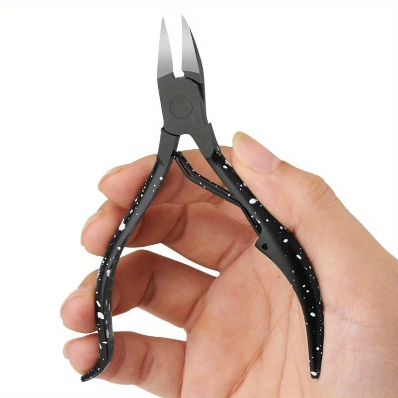 Black Cuticle Nipper & Nail Clipper – Stainless Steel Manicure Tool Cuticle Nipper Tool Babs