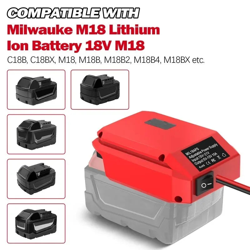 18V–20V to 12V Step-Down Converter | Makita Milwaukee Bosch Voltage Step-Down Converter Babs