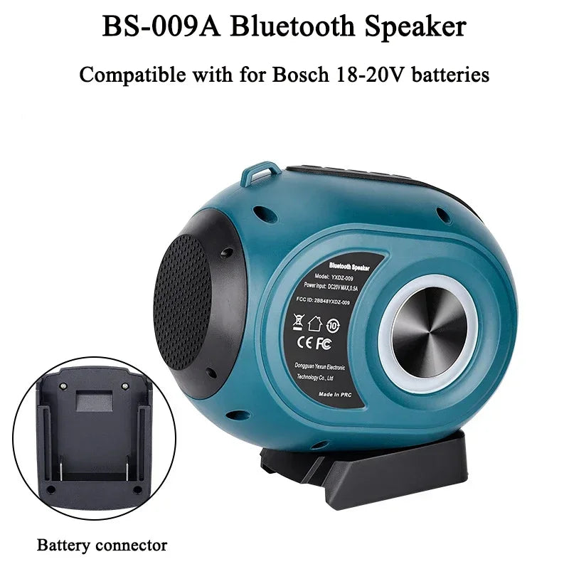 Jobsite Bluetooth Speaker – Fits Makita/DeWalt/Milwaukee 18-20V Bluetooth Jobsite Speaker Babs For Bosch