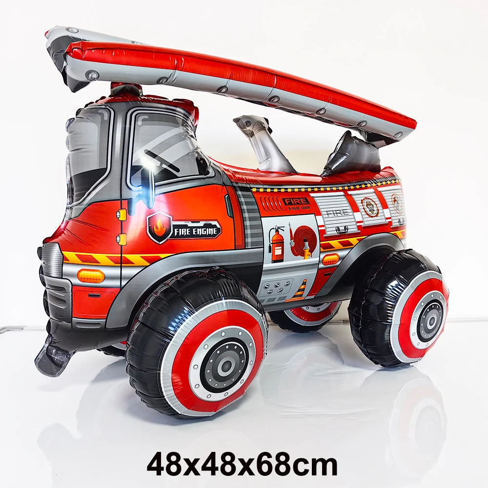 Fire Truck Inflatable Foil Balloons – 3 Styles Party Décor Party Balloons Babs ROSE RED As pictures show