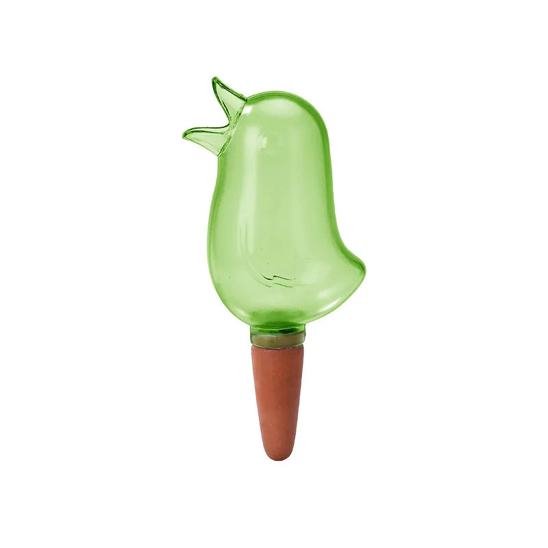 Automatic Plant Waterer – Bird & Smiling Face Drip Feeder Plant Drip Waterer Babs green-bird