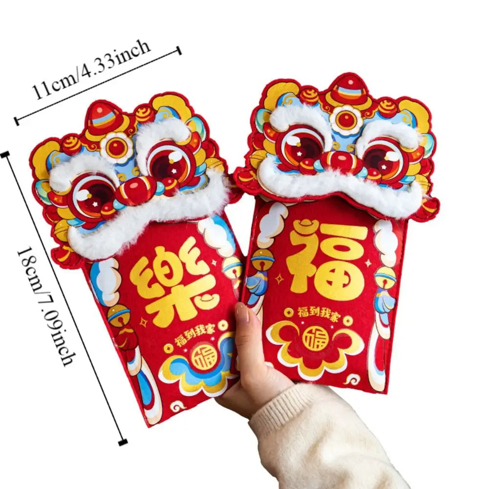Traditional Brocade Red Envelope – Embroidered New Year Blessing Bag Brocade Red Envelope Babs