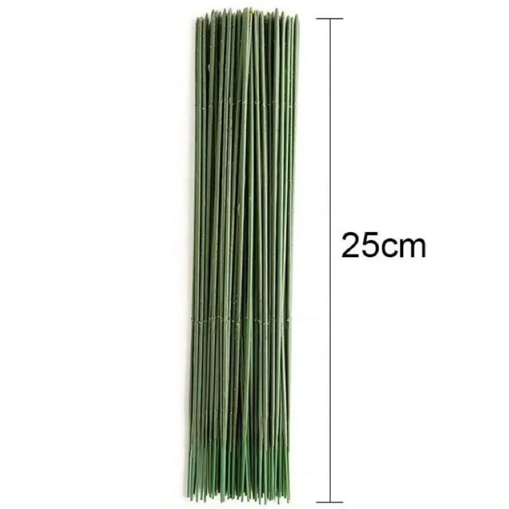 Artificial Green Flower Stems Iron Wire DIY Floral Decor Artificial Flower Stems Babs 25cm 10 pcs
