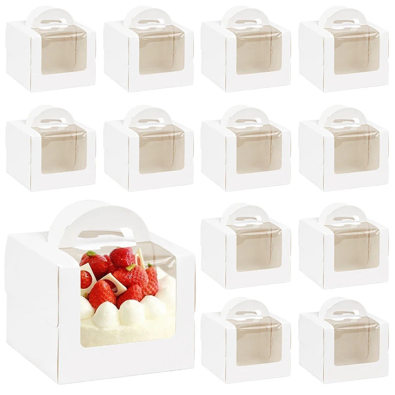 5/10Pcs Cake Box with Window – Paper Gift Box for Parties Cake Packaging Box Babs