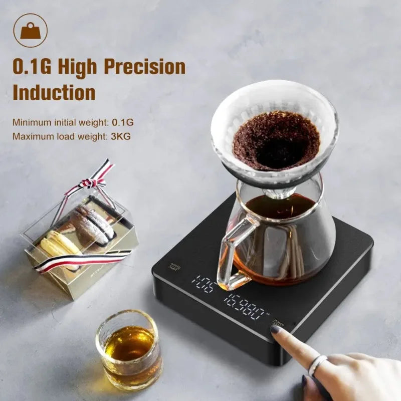 Digital Coffee Scale with Timer & LED Display | Rechargeable Digital Kitchen Scale Babs