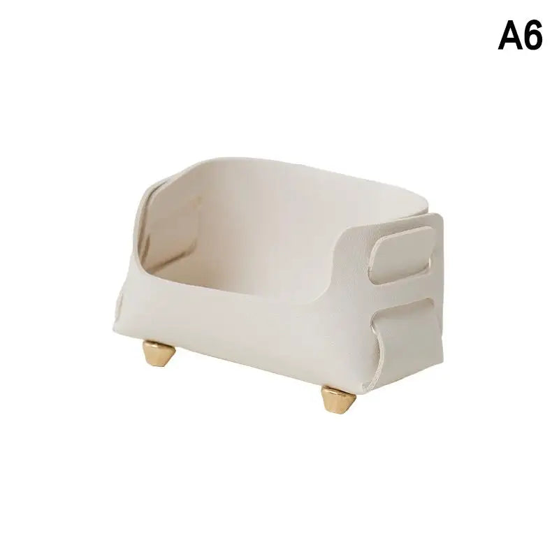 PU Leather Desktop Business Card Holder & Sign Display Stand Business Card Holder Babs A6