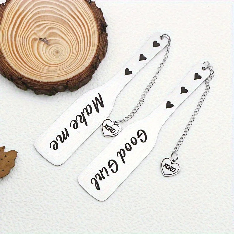2pcs Engraved Heart Stainless Steel Bookmarks – Romantic Gift Engraved Bookmark Set Babs 2pcs