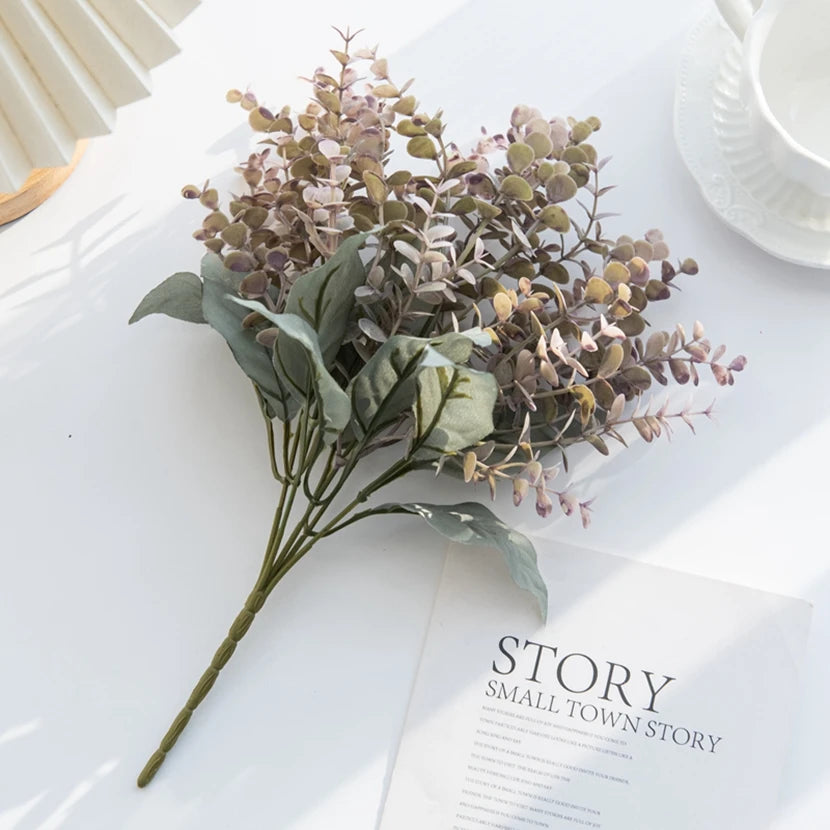Artificial Eucalyptus Bouquet | Plastic Floral Home & Wedding Decor Artificial Floral Stems Babs VIOLET/紫罗兰 1 piece