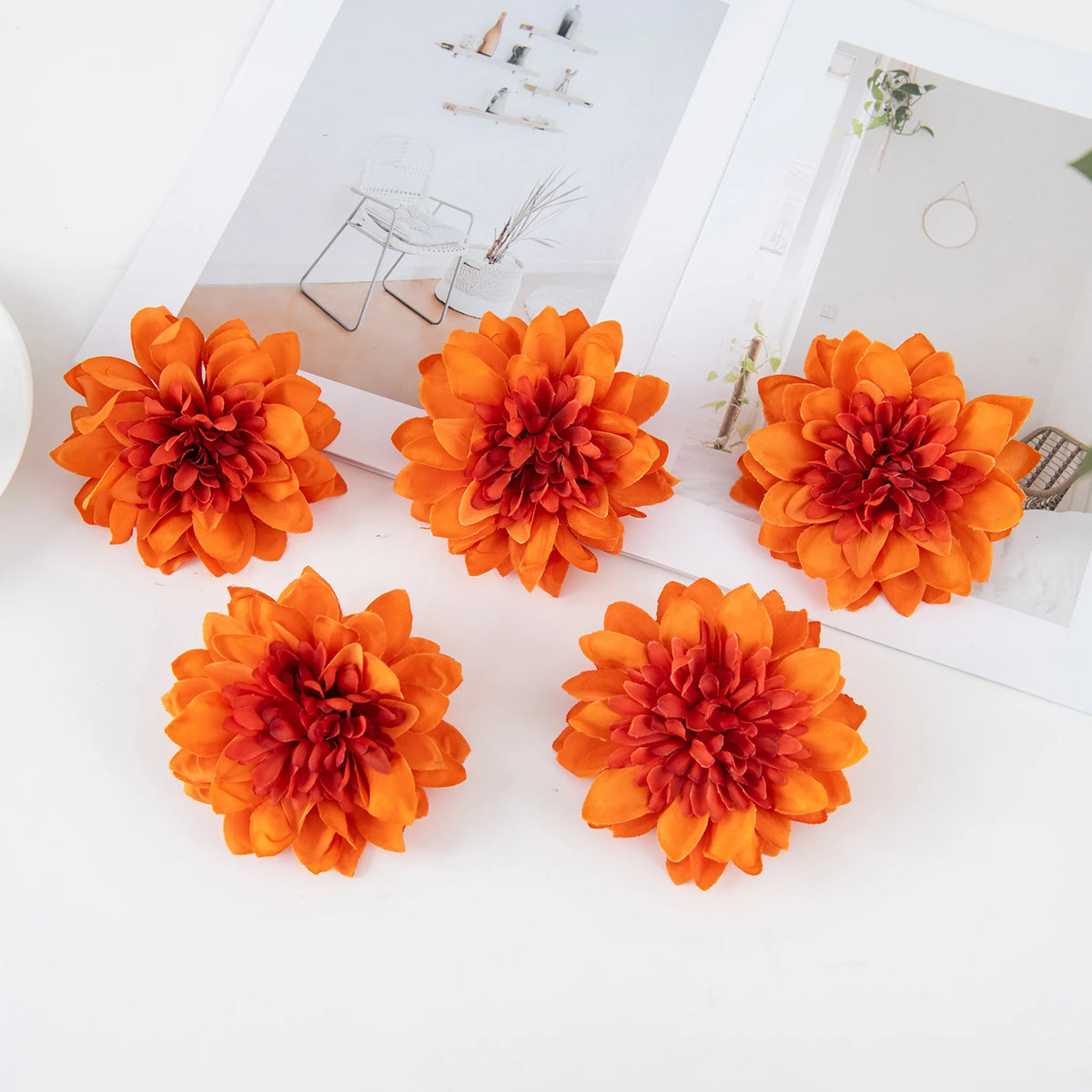 Silk Rose Flower Heads 5/10 Pcs – Wedding & Home DIY Decor Artificial Flower Heads Babs COLOR 9 20 pieces