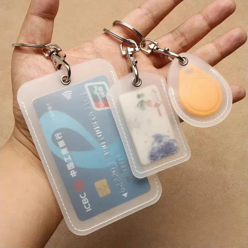Transparent Card Holder Keychain – Access, Bus & ID Cards Card Holder Keychain Babs