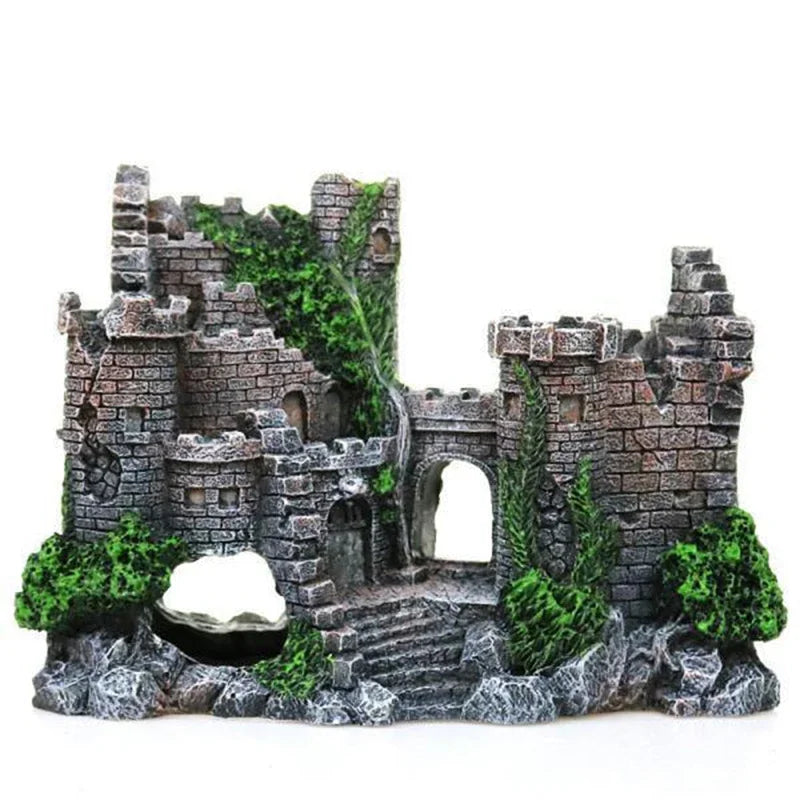 Castle Resin Aquarium Ornament – Fish Tank Rockery Decoration Aquarium Ornament Babs