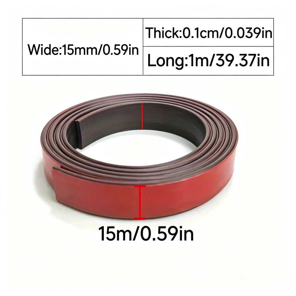 Flexible Self-Adhesive Magnetic Tape Roll – Cut-to-Size DIY Strip Magnetic Tape Roll Babs black