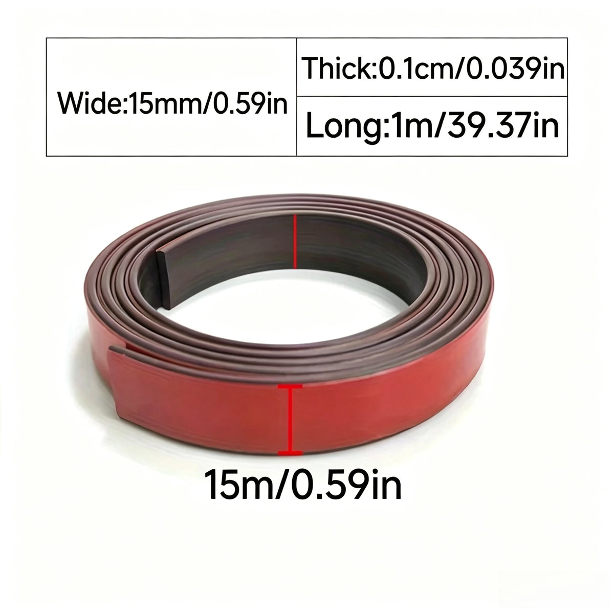 Flexible Self-Adhesive Magnetic Tape Roll – Cut-to-Size DIY Strip Magnetic Tape Roll Babs black