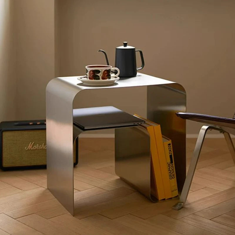 Modern Minimalist Stainless Steel Coffee & Side Table Coffee Side Table Babs