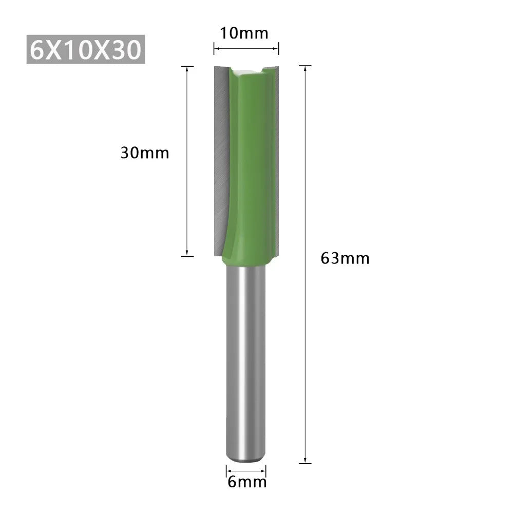 6mm Shank Wood Router Bit – Single & Double Flute Straight Cutter Wood Router Bit Babs 6x10x30
