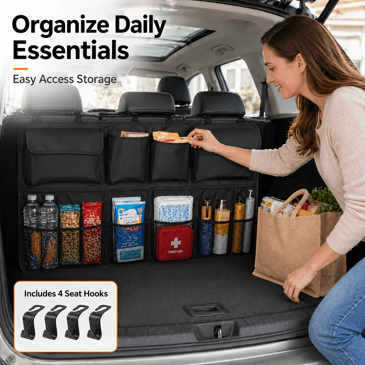 Car Trunk Organizer – Backseat Hanging Bag for SUV & Truck Car Trunk Organizer Babs