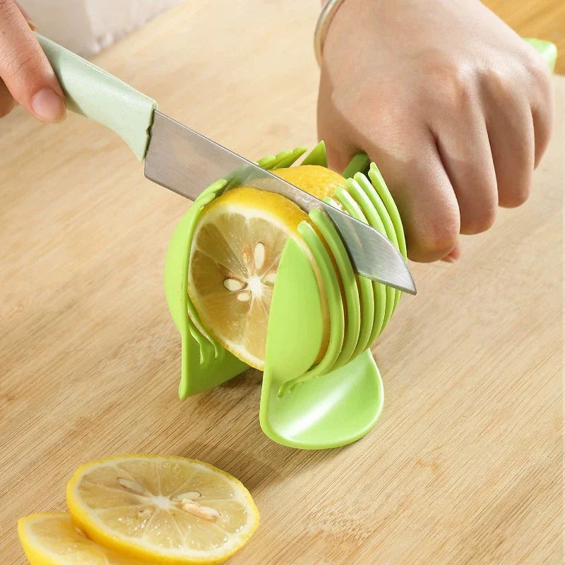 Lemon & Tomato Slicer Clip – Easy Fruit Cutting Tool Fruit Slicer Clip Babs
