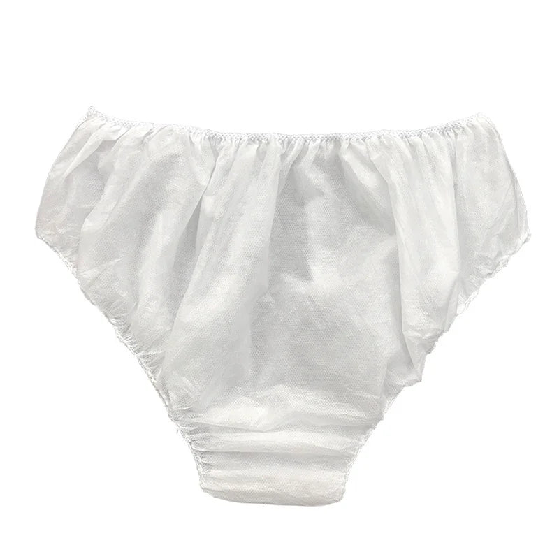 6-Pack Disposable Travel Briefs – Unisex Non-Woven Underwear Disposable Travel Underwear Babs