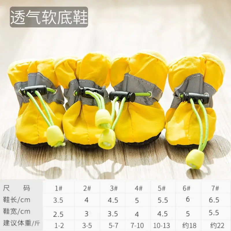 4pcs Water-Resistant Dog Rain Boots for Small Dogs | Paw Protection Dog Rain Boots Babs Y 11kg