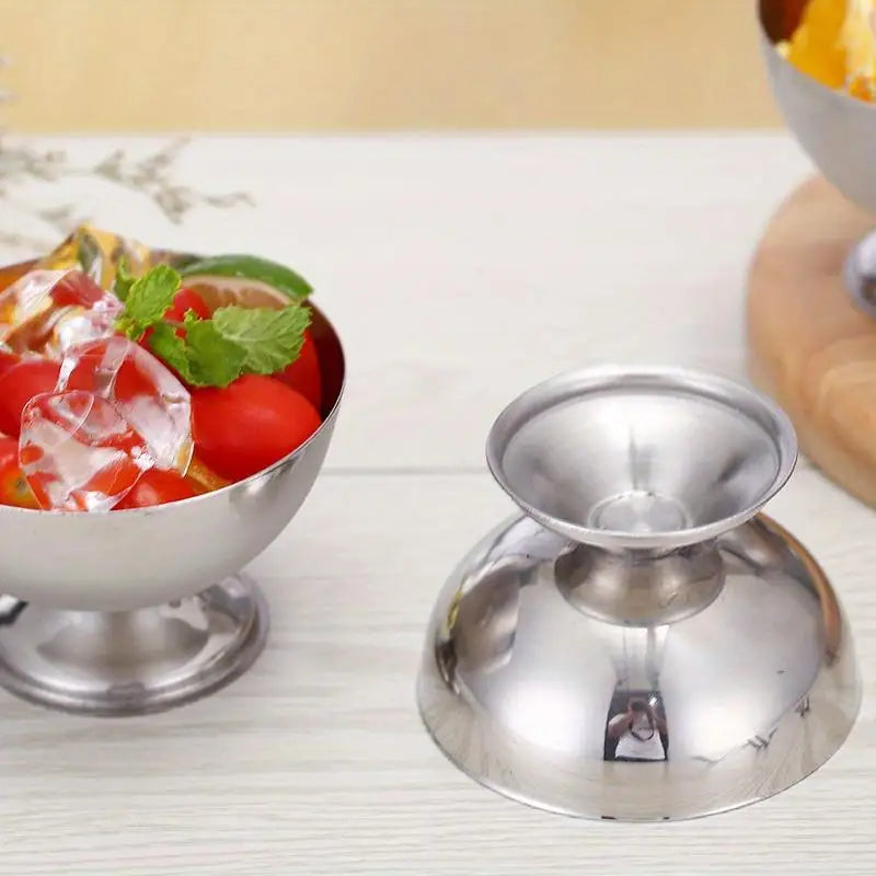 Stainless Steel Dessert Bowl | Ice Cream & Salad Snack Cup Stainless Steel Bowl Babs