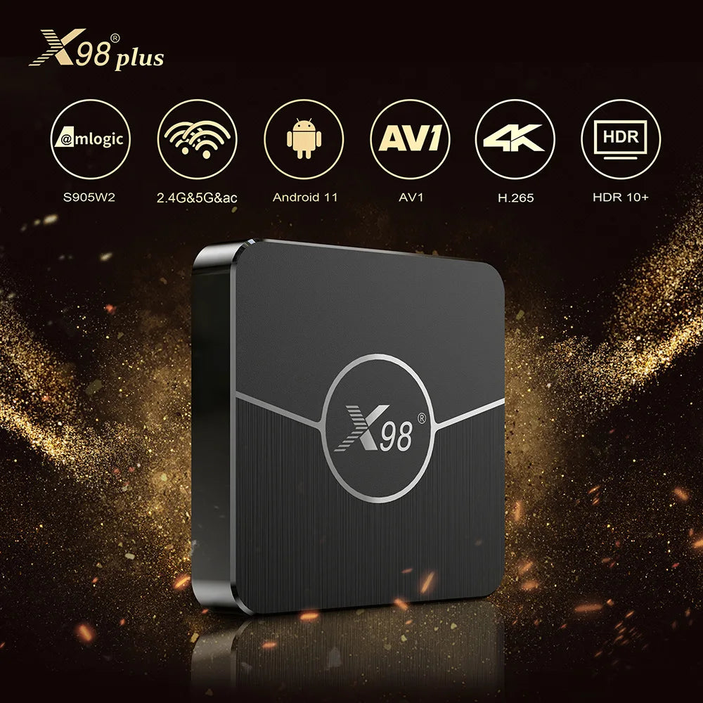 X98 Plus Android 11 TV Box 4K HDR10+ Amlogic S905W2 Dual WiFi Android TV Box Babs