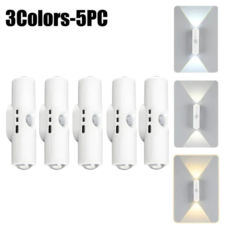 Magnetic RGB Night Light | Motion Sensor Rechargeable Wall Lamp RGB Night Light Babs 3Colors-5PC