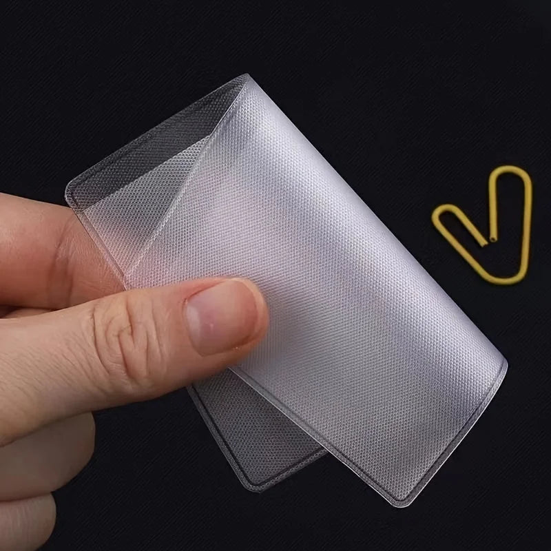 12PCS Waterproof Clear PVC Card Holders – ID & Credit Protector Card Holder Sleeves Babs